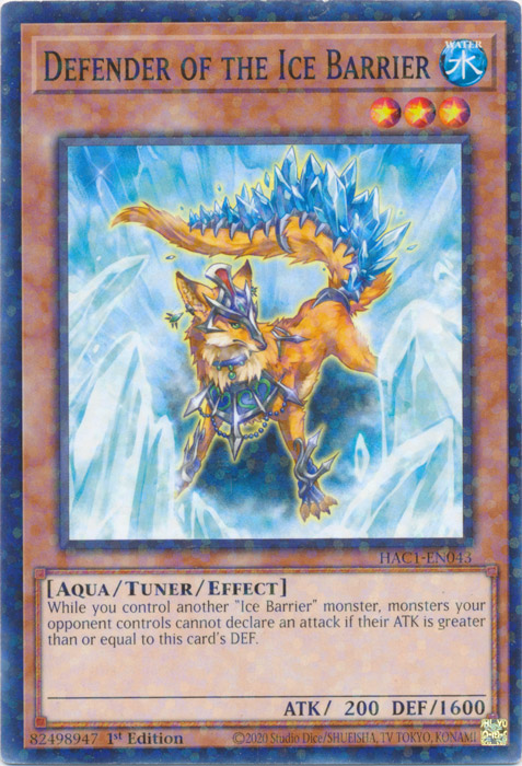 Defender of the Ice Barrier (Duel Terminal) [HAC1-EN043] Common | Jomio and Rueliete's Cards and Comics