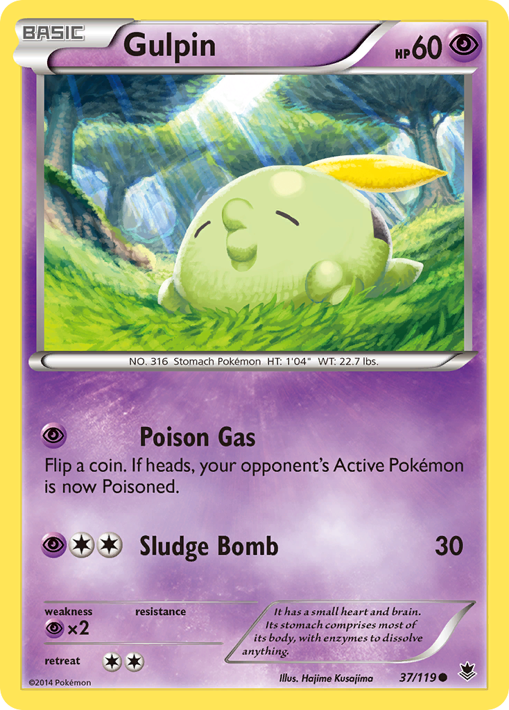 Gulpin (37/119) [XY: Phantom Forces] | Jomio and Rueliete's Cards and Comics