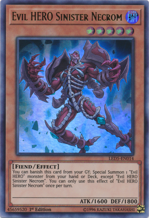 Evil HERO Sinister Necrom [LED5-EN014] Ultra Rare | Jomio and Rueliete's Cards and Comics