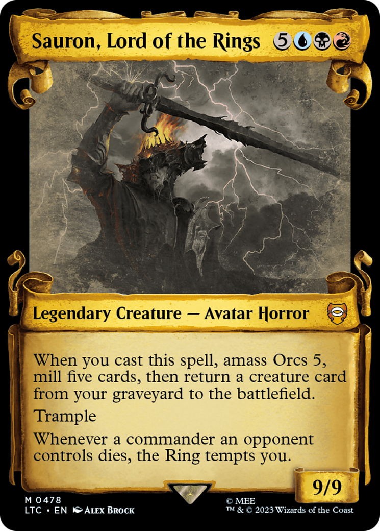 Sauron, Lord of the Rings [The Lord of the Rings: Tales of Middle-Earth Commander Showcase Scrolls] | Jomio and Rueliete's Cards and Comics