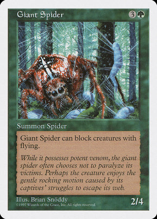 Giant Spider [Fifth Edition] | Jomio and Rueliete's Cards and Comics