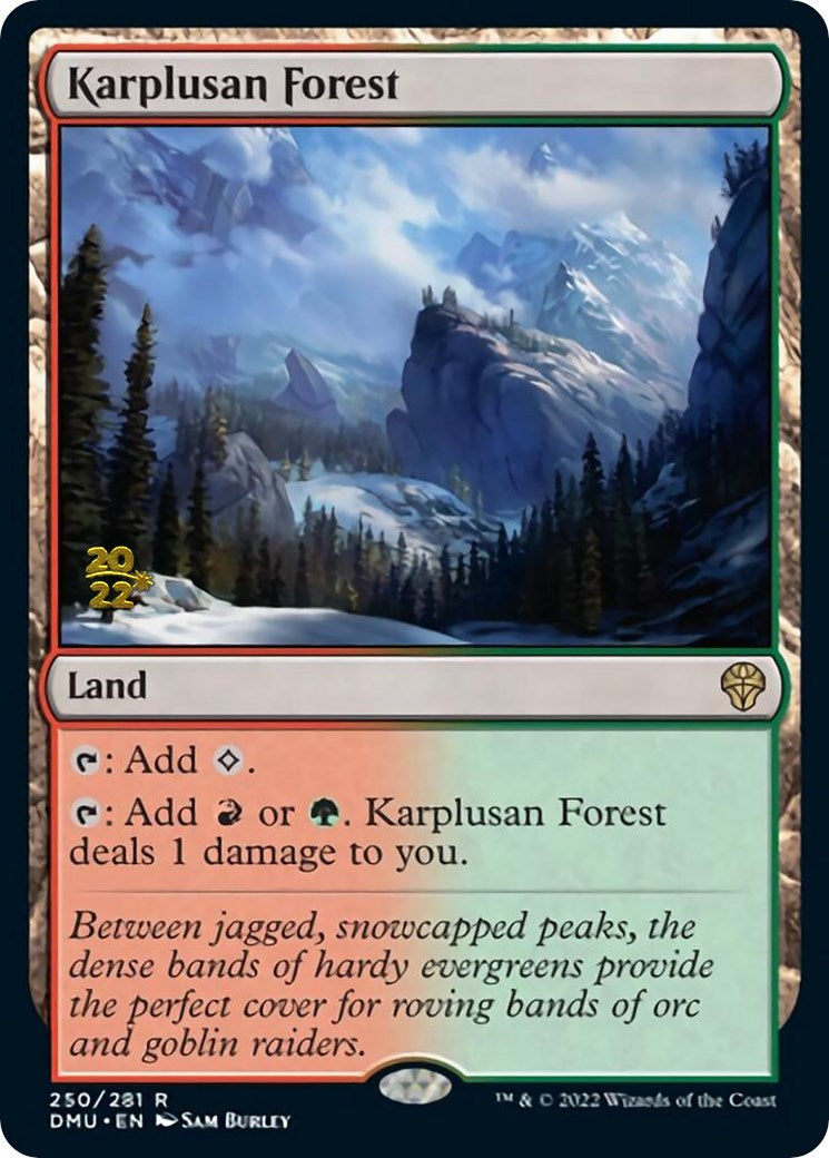 Karplusan Forest [Dominaria United Prerelease Promos] | Jomio and Rueliete's Cards and Comics