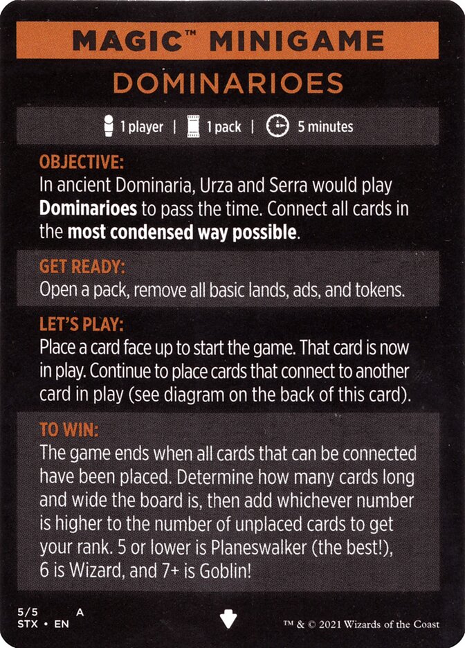 Dominarioes (Magic Minigame) [Strixhaven: School of Mages Minigame] | Jomio and Rueliete's Cards and Comics