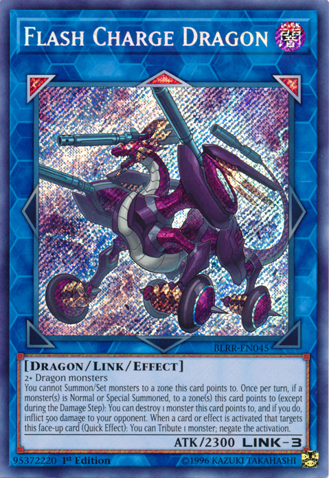 Flash Charge Dragon [BLRR-EN045] Secret Rare | Jomio and Rueliete's Cards and Comics
