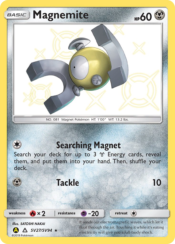 Magnemite (SV27/SV94) [Sun & Moon: Hidden Fates - Shiny Vault] | Jomio and Rueliete's Cards and Comics