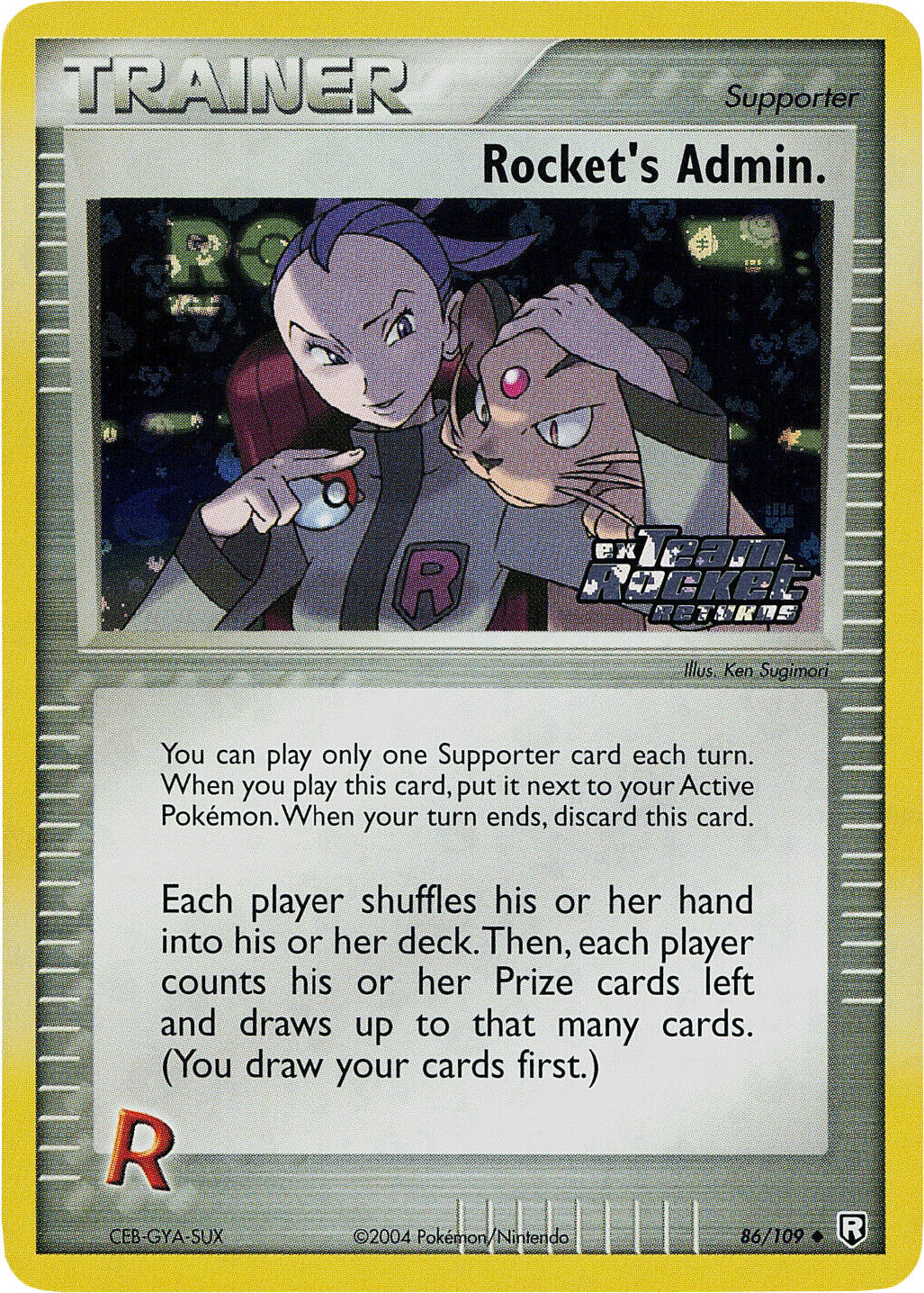 Rocket's Admin. (86/109) (Stamped) [EX: Team Rocket Returns] | Jomio and Rueliete's Cards and Comics