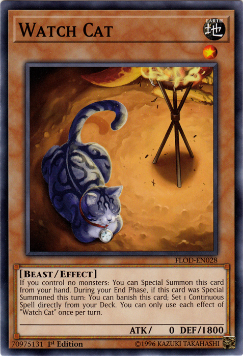 Watch Cat [FLOD-EN028] Common | Jomio and Rueliete's Cards and Comics