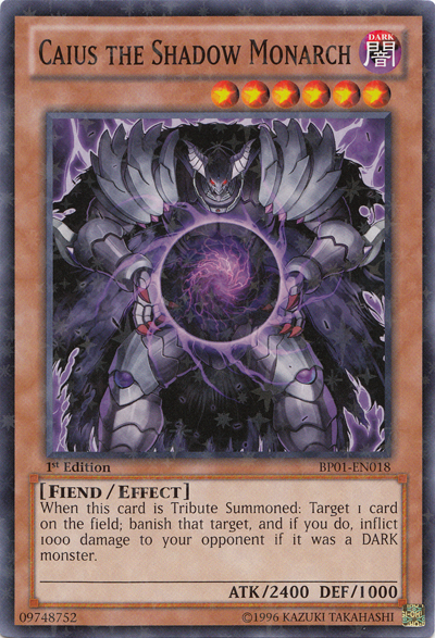 Caius the Shadow Monarch [BP01-EN018] Starfoil Rare | Jomio and Rueliete's Cards and Comics