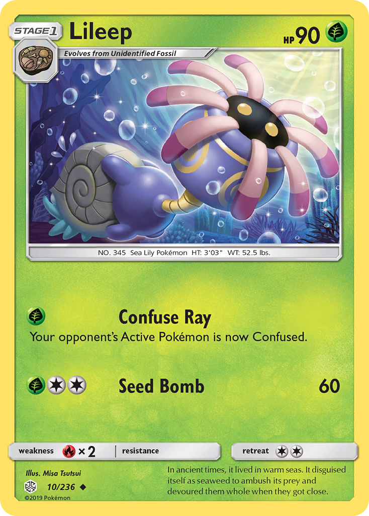 Lileep (10/236) [Sun & Moon: Cosmic Eclipse] | Jomio and Rueliete's Cards and Comics