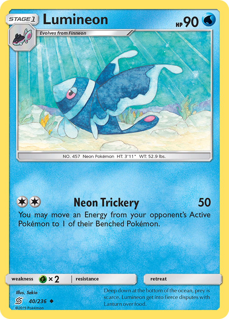 Lumineon (40/236) [Sun & Moon: Unified Minds] | Jomio and Rueliete's Cards and Comics