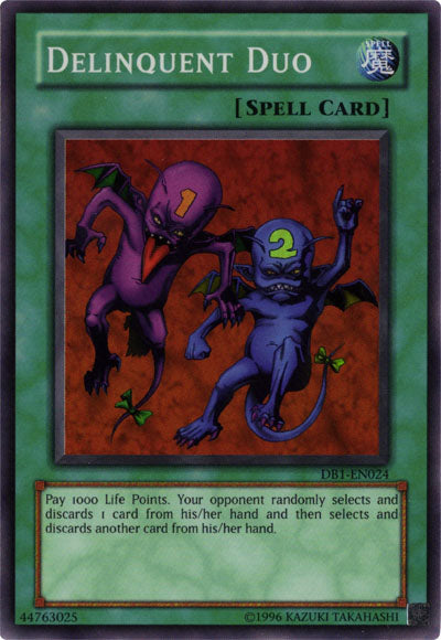 Delinquent Duo [DB1-EN024] Super Rare | Jomio and Rueliete's Cards and Comics