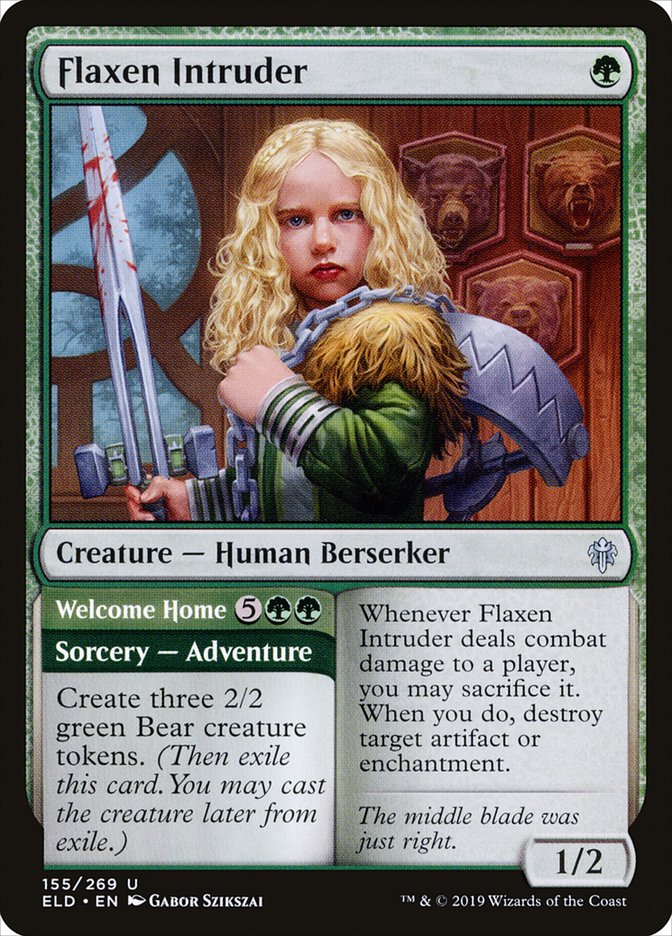 Flaxen Intruder // Welcome Home [Throne of Eldraine] | Jomio and Rueliete's Cards and Comics