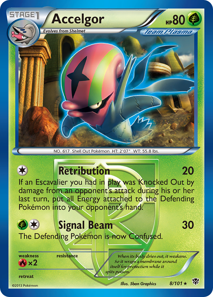 Accelgor (8/101) [Black & White: Plasma Blast] | Jomio and Rueliete's Cards and Comics