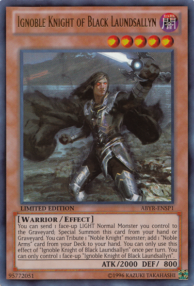 Ignoble Knight of Black Laundsallyn [ABYR-ENSP1] Ultra Rare | Jomio and Rueliete's Cards and Comics