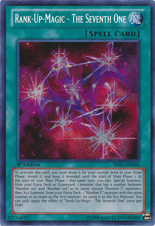 Rank-Up-Magic - The Seventh One [PRIO-EN058] Secret Rare | Jomio and Rueliete's Cards and Comics