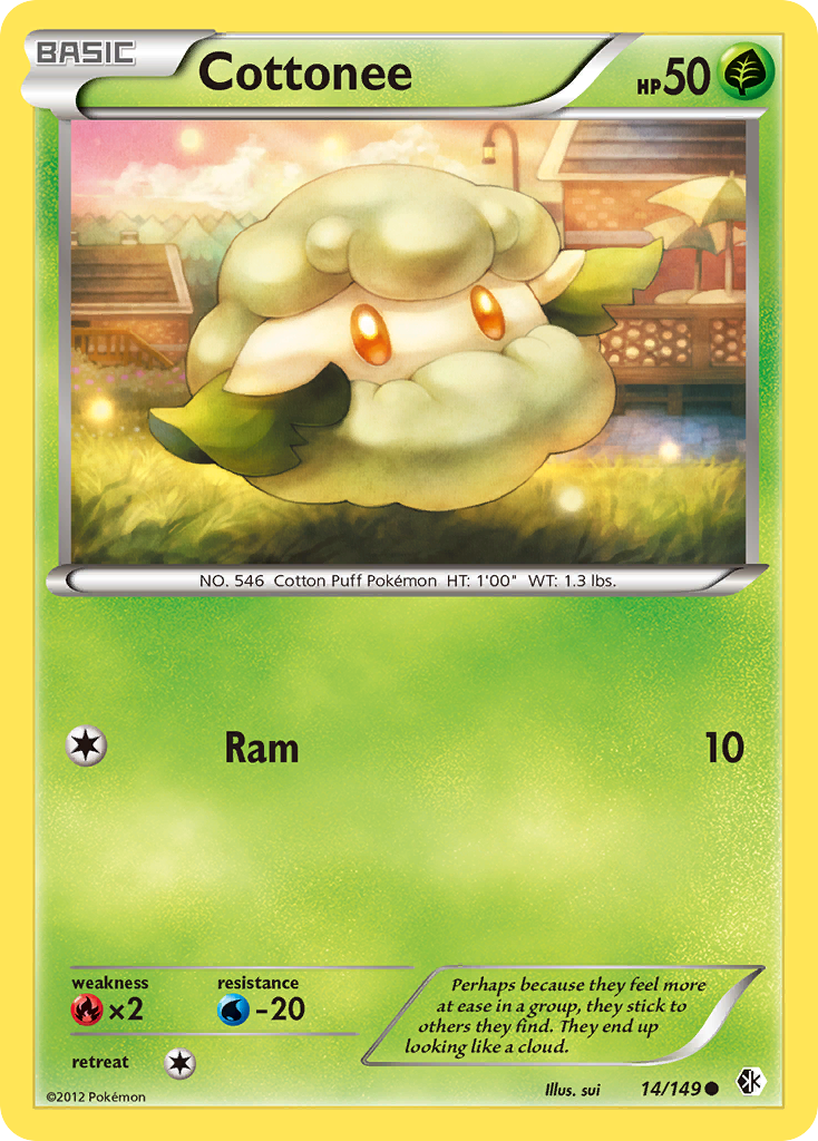 Cottonee (14/149) [Black & White: Boundaries Crossed] | Jomio and Rueliete's Cards and Comics