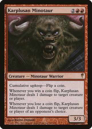 Karplusan Minotaur [Coldsnap] | Jomio and Rueliete's Cards and Comics