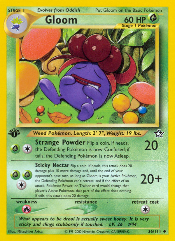 Gloom (36/111) [Neo Genesis 1st Edition] | Jomio and Rueliete's Cards and Comics