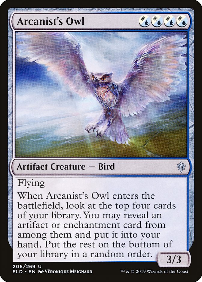 Arcanist's Owl [Throne of Eldraine] | Jomio and Rueliete's Cards and Comics