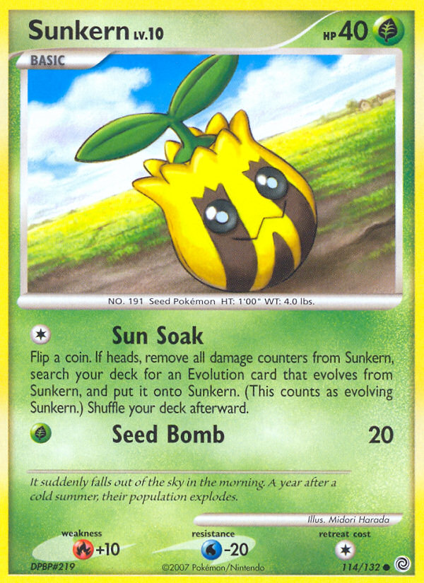 Sunkern (114/132) [Diamond & Pearl: Secret Wonders] | Jomio and Rueliete's Cards and Comics