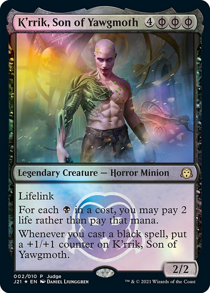 K'rrik, Son of Yawgmoth [Judge Gift Cards 2021] | Jomio and Rueliete's Cards and Comics