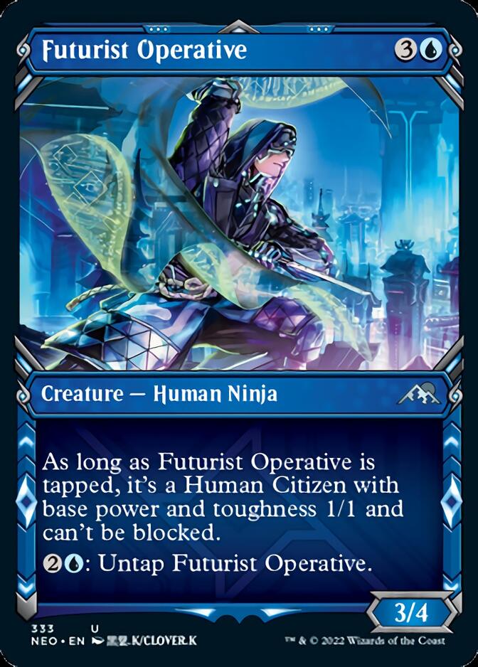 Futurist Operative (Showcase Ninja) [Kamigawa: Neon Dynasty] | Jomio and Rueliete's Cards and Comics