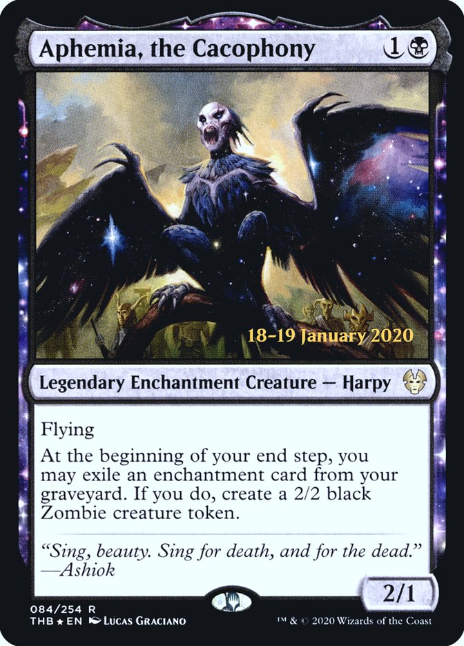 Aphemia, the Cacophony [Theros Beyond Death Prerelease Promos] | Jomio and Rueliete's Cards and Comics