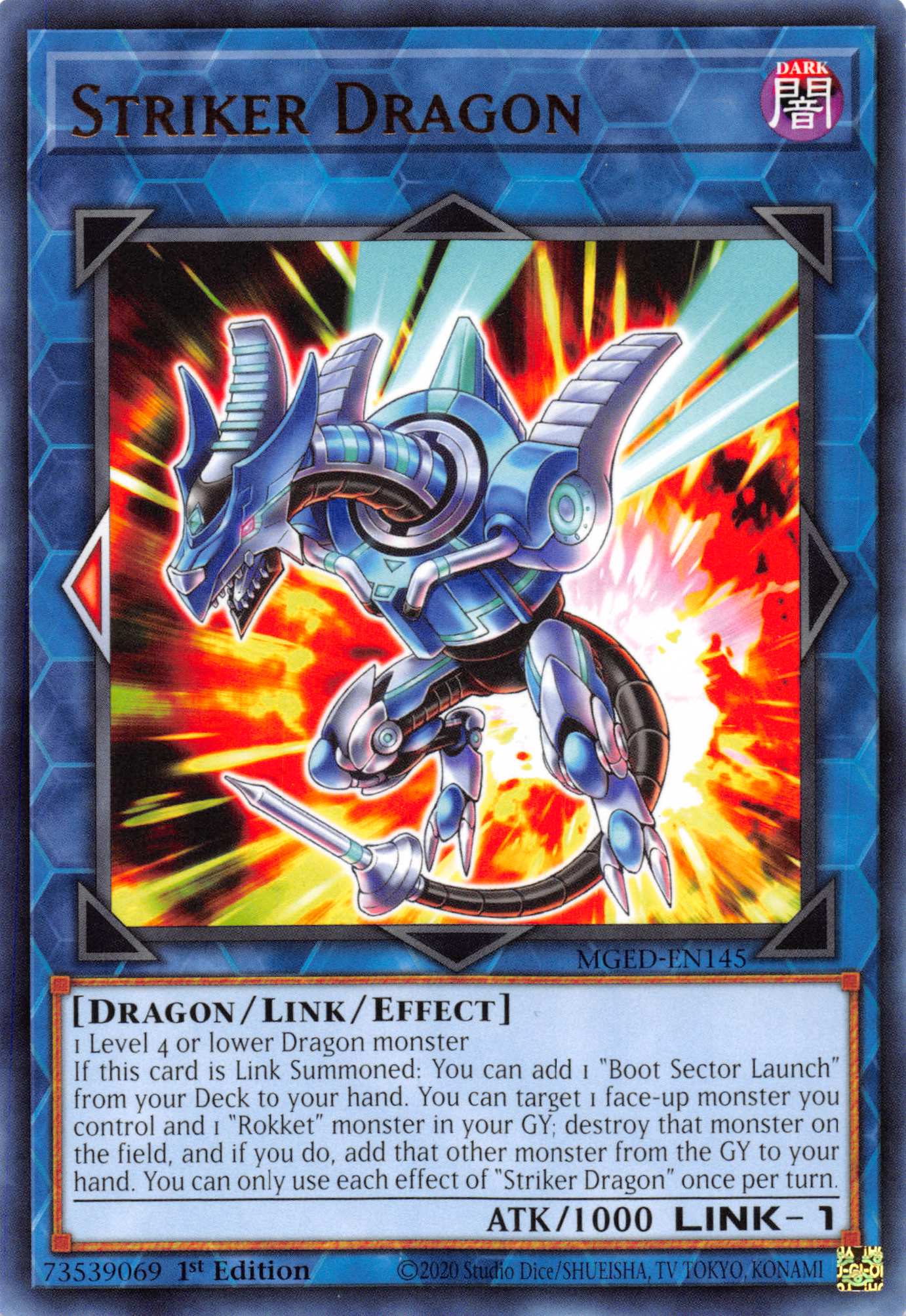 Striker Dragon [MGED-EN145] Rare | Jomio and Rueliete's Cards and Comics