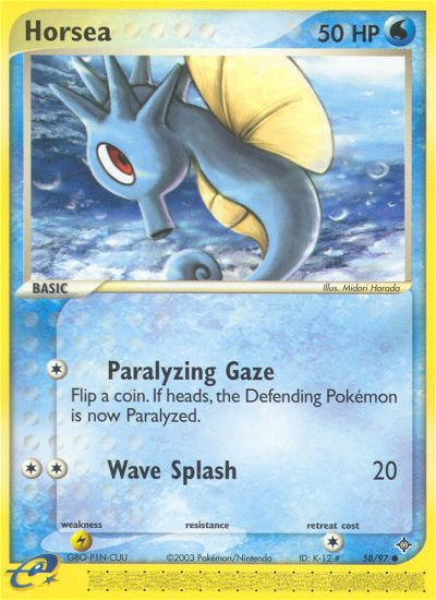 Horsea (58/97) [EX: Dragon] | Jomio and Rueliete's Cards and Comics