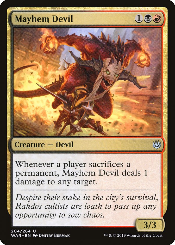 Mayhem Devil [War of the Spark] | Jomio and Rueliete's Cards and Comics