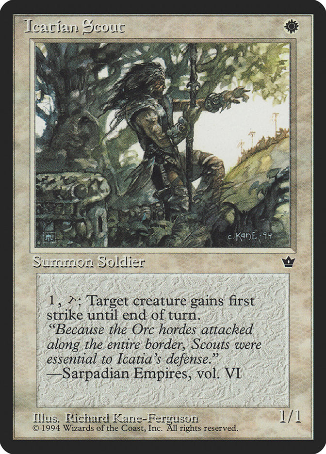 Icatian Scout (Richard Kane Ferguson) [Fallen Empires] | Jomio and Rueliete's Cards and Comics