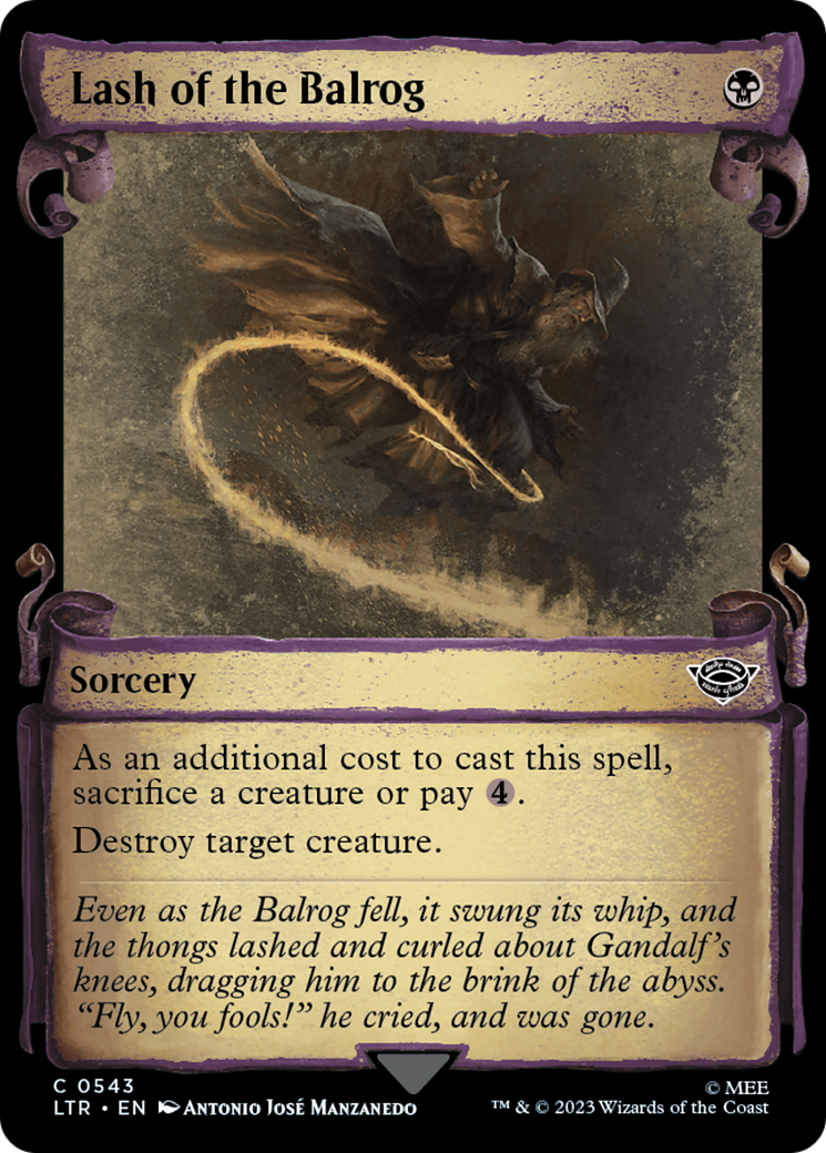 Lash of the Balrog [The Lord of the Rings: Tales of Middle-Earth Showcase Scrolls] | Jomio and Rueliete's Cards and Comics