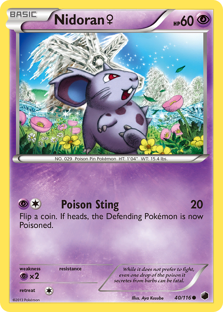 Nidoran (40/116) (Female) [Black & White: Plasma Freeze] | Jomio and Rueliete's Cards and Comics
