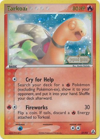 Torkoal (27/92) (Stamped) [EX: Legend Maker] | Jomio and Rueliete's Cards and Comics