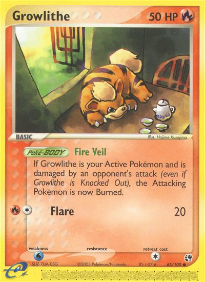 Growlithe (65/100) [EX: Sandstorm] | Jomio and Rueliete's Cards and Comics