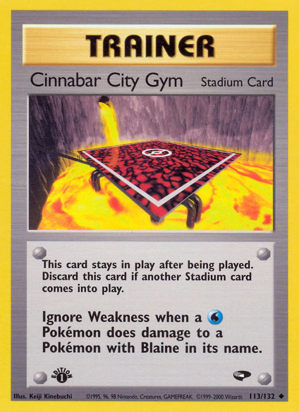 Cinnabar City Gym (113/132) [Gym Challenge 1st Edition] | Jomio and Rueliete's Cards and Comics