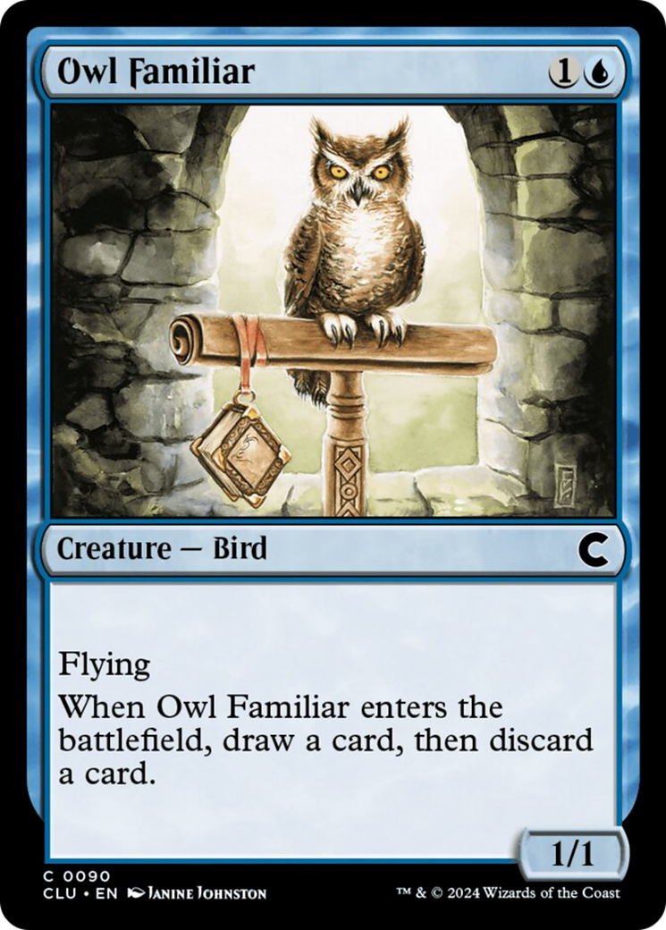 Owl Familiar [Ravnica: Clue Edition] | Jomio and Rueliete's Cards and Comics