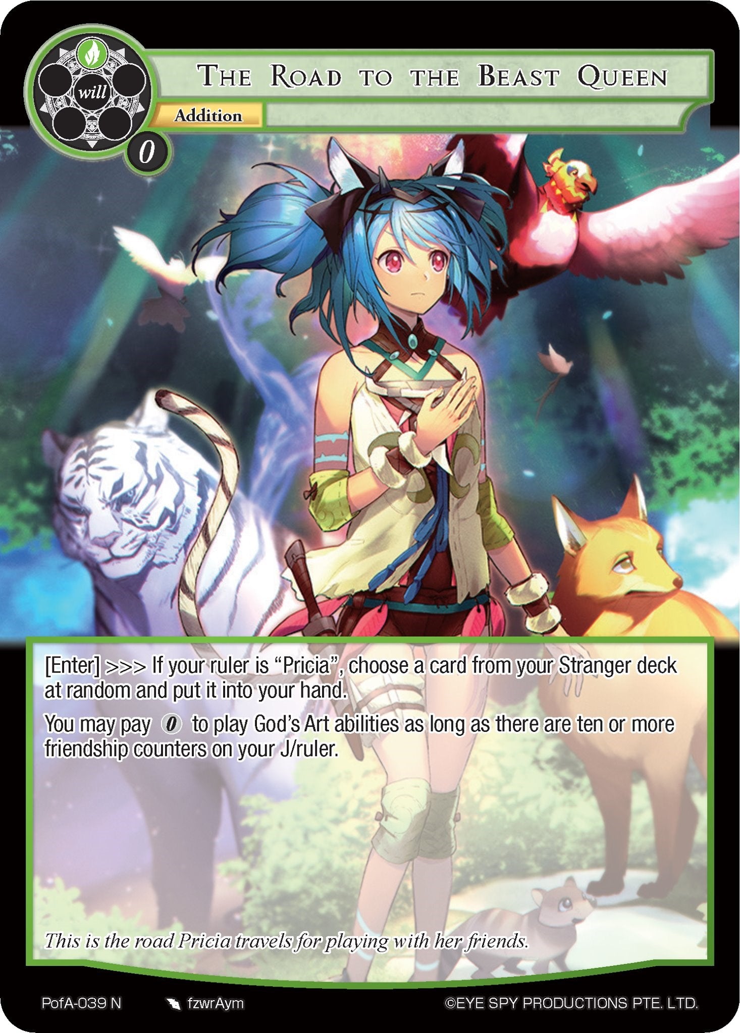 The Road to the Beast Queen (PofA-039) [Alice Origin IV: Prologue of Attoractia] | Jomio and Rueliete's Cards and Comics