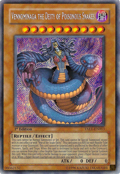 Vennominaga the Deity of Poisonous Snakes [TAEV-EN013] Secret Rare | Jomio and Rueliete's Cards and Comics