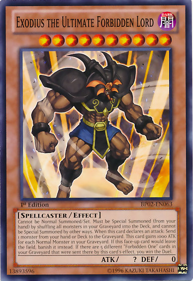 Exodius the Ultimate Forbidden Lord [BP02-EN063] Mosaic Rare | Jomio and Rueliete's Cards and Comics