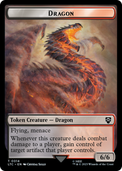 Dragon // Wraith Double-Sided Token [The Lord of the Rings: Tales of Middle-Earth Commander Tokens] | Jomio and Rueliete's Cards and Comics