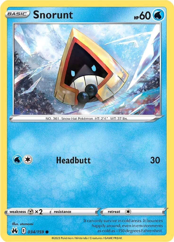 Snorunt (034/159) [Sword & Shield: Crown Zenith] | Jomio and Rueliete's Cards and Comics