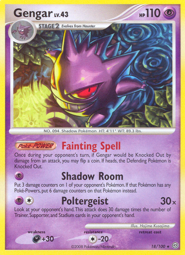 Gengar (18/100) [Diamond & Pearl: Stormfront] | Jomio and Rueliete's Cards and Comics