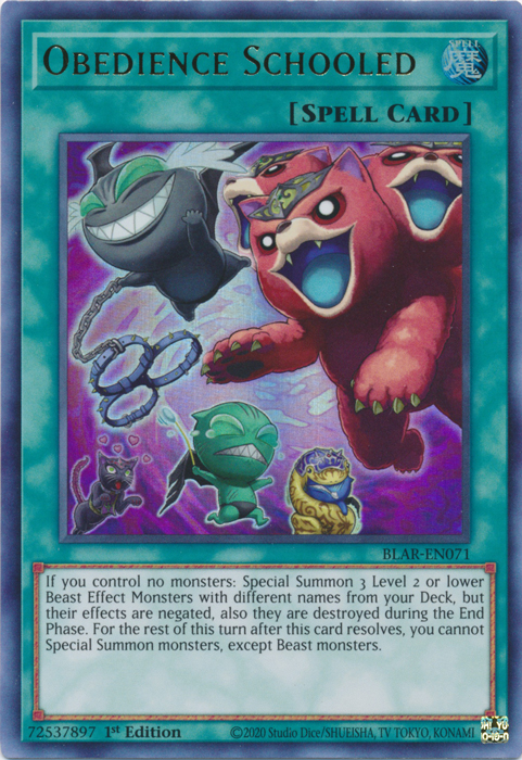 Obedience Schooled [BLAR-EN071] Ultra Rare | Jomio and Rueliete's Cards and Comics