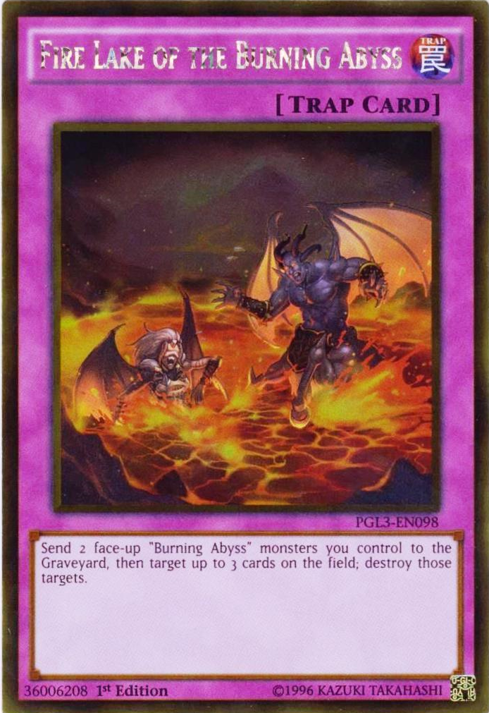 Fire Lake of the Burning Abyss [PGL3-EN098] Gold Rare | Jomio and Rueliete's Cards and Comics