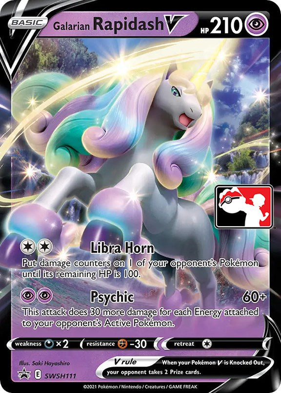 Galarian Rapidash V (SWSH111) [Prize Pack Series One] | Jomio and Rueliete's Cards and Comics
