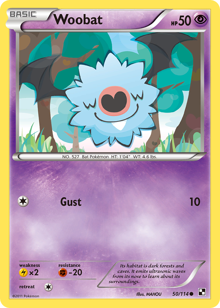 Woobat (50/114) [Black & White: Base Set] | Jomio and Rueliete's Cards and Comics