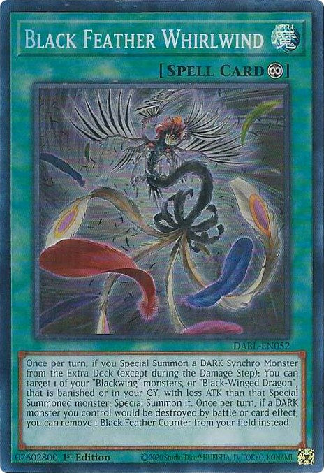 Black Feather Whirlwind [DABL-EN052] Super Rare | Jomio and Rueliete's Cards and Comics