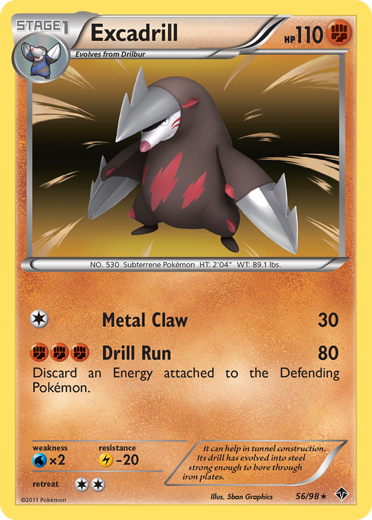 Excadrill (56/98) [Black & White: Emerging Powers] | Jomio and Rueliete's Cards and Comics