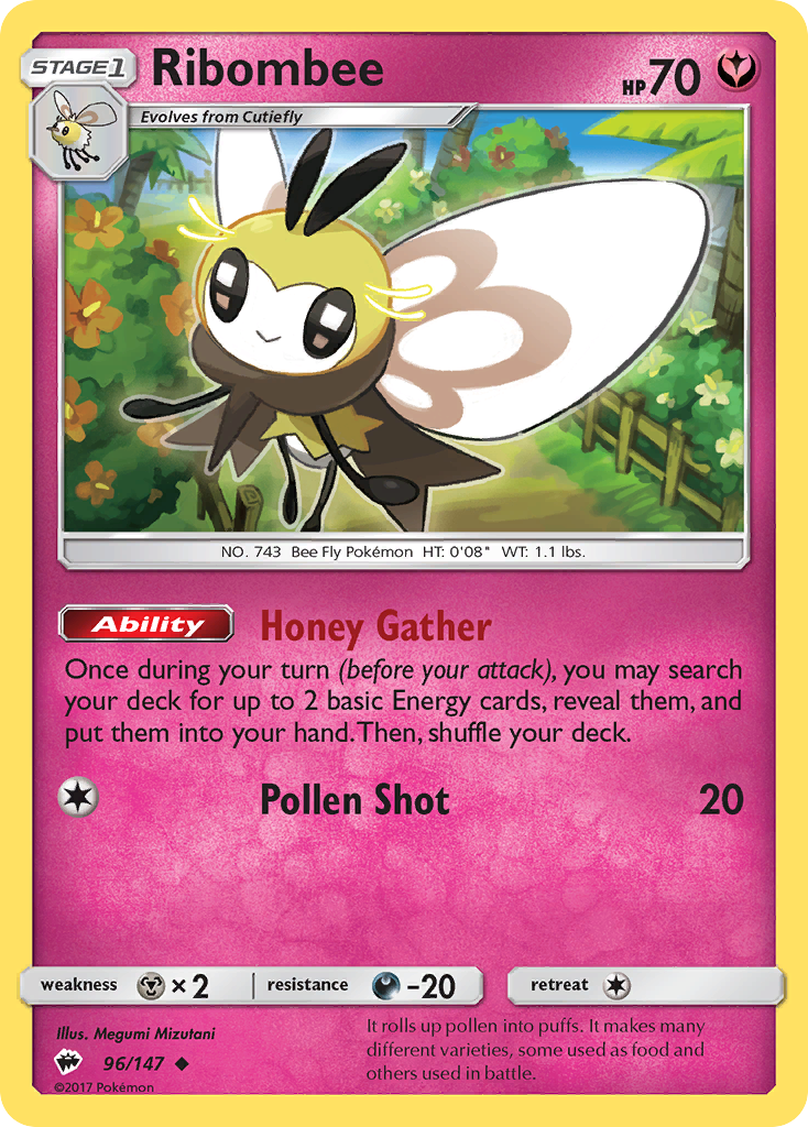 Ribombee (96/147) [Sun & Moon: Burning Shadows] | Jomio and Rueliete's Cards and Comics